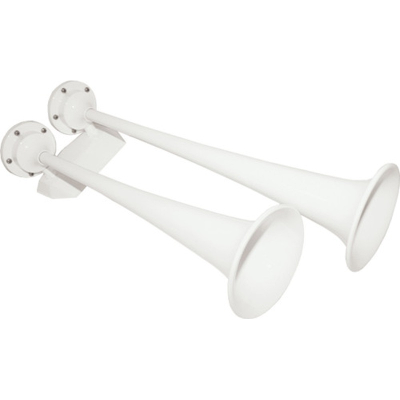 Horn Dual Tone White 12v