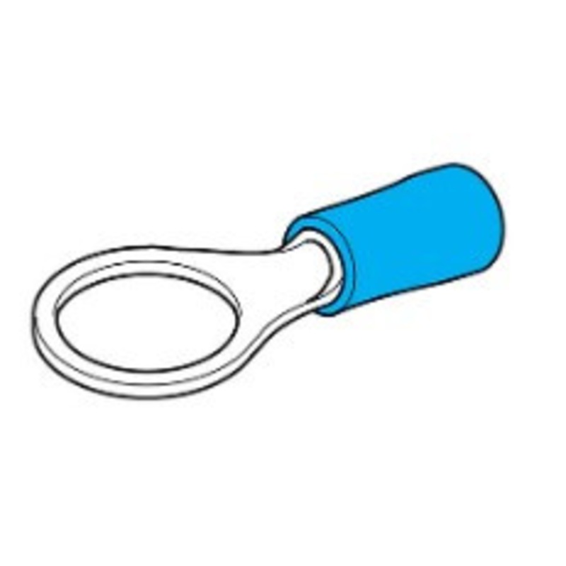 Crimp Terminal Ring Blue 8.4mm