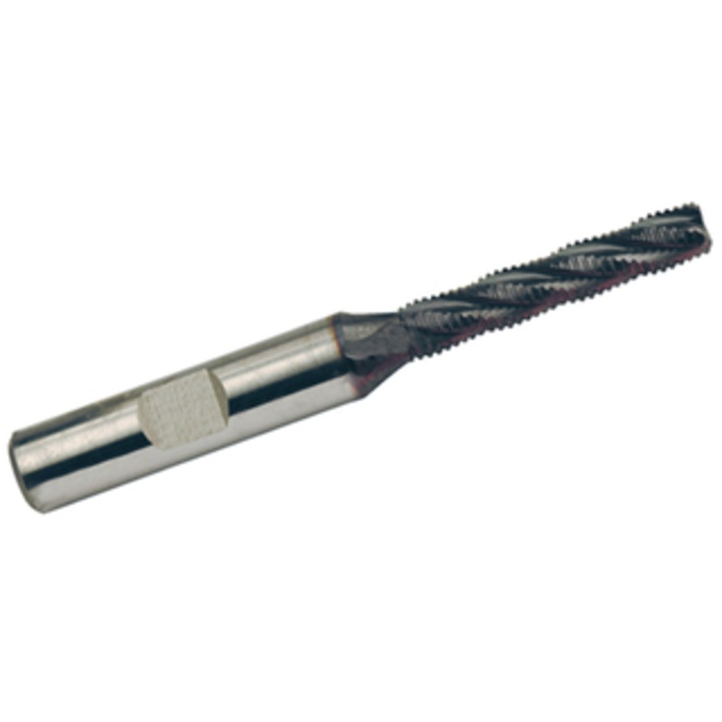 YG-1 Tank Power ASP Powdered Metal Fine Pitch TiAlN Futura Roughing End Mill, 1/4 Size