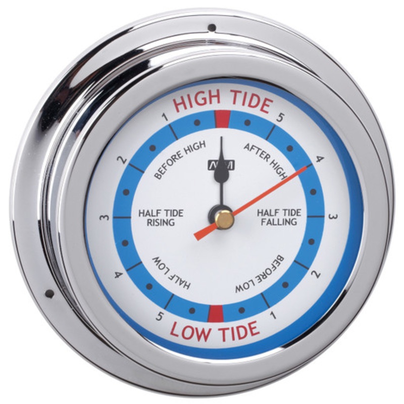 Tide Clock – 120mm Chrome Plated Brass
