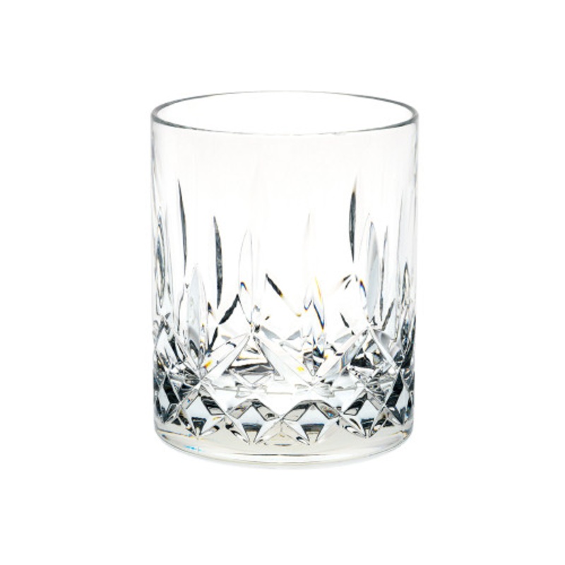 Short Glass Diamond Cut Set of 4