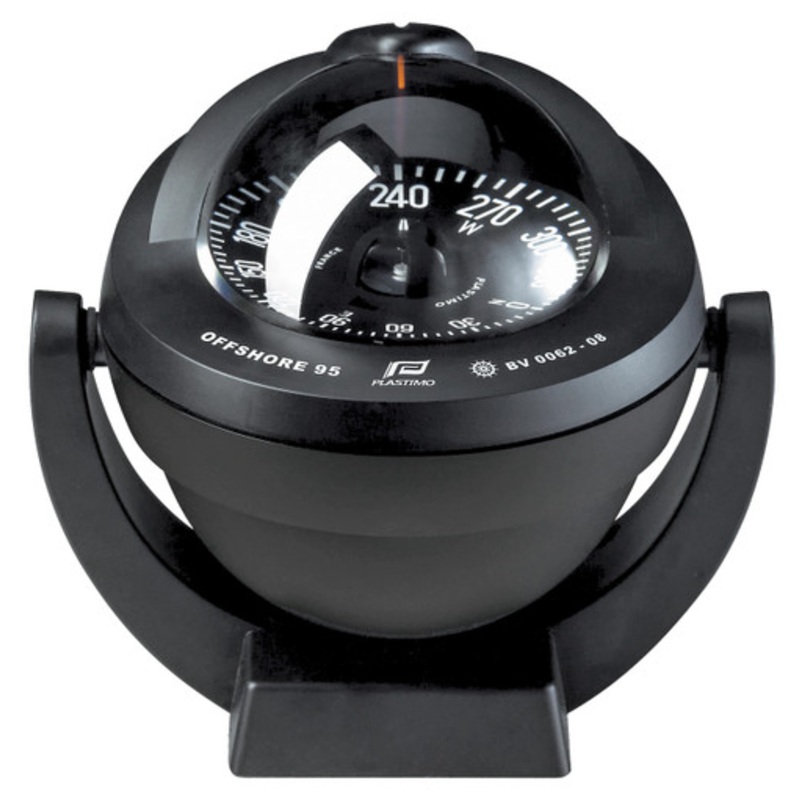 Offshore 95 Powerboat Compass Black, Bracket Mount, Flat Card