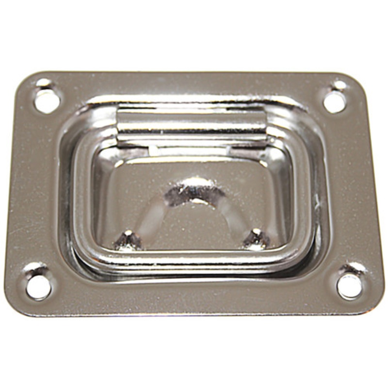 Flush Pull Pressed Stainless Steel 76 x 57mm