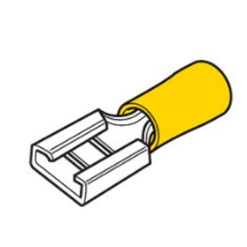 Crimp Terminal Female Blade Yellow