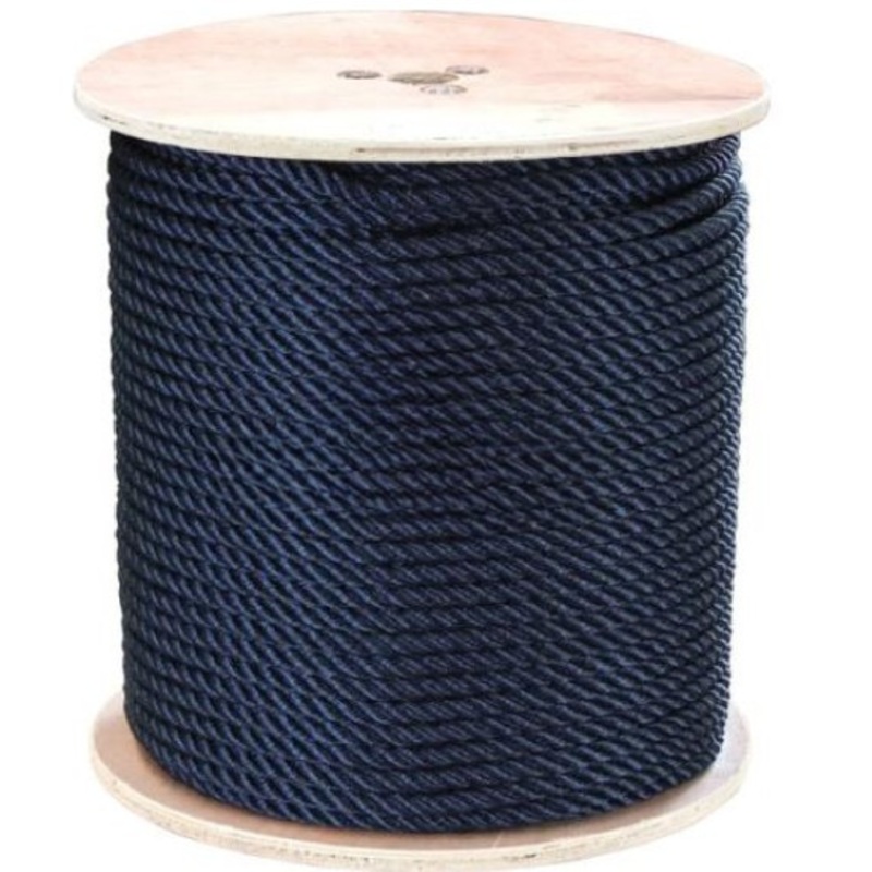 Rope Polyester 3 Strand NAVY 16mm x 100m