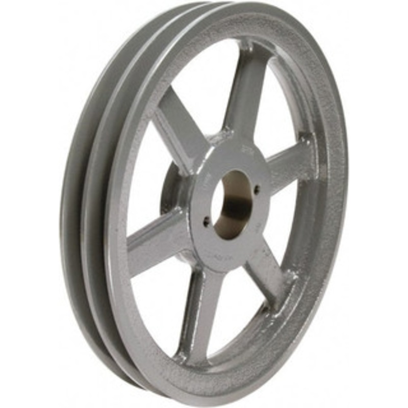 TB Woods 2 Groove, 1/2 to 1-1/2 Bore Diam, 6.45 Outside Diam, QD Bushed V Belt Sheave 5.7 A Diam Belt Pitch 2BK67 – 82223991