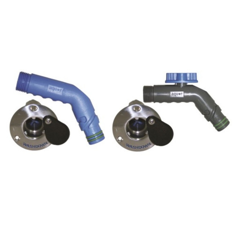 Deckwash Quick Connect Kit – S/S Angled | With or Without Faucet Tap