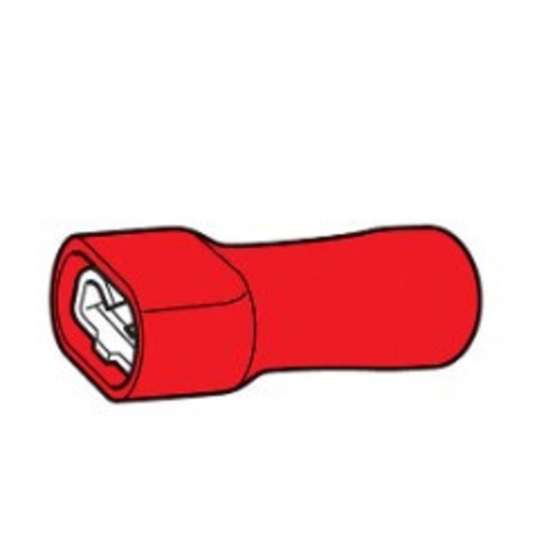 Crimp Terminal Female Blade Red 6.3mm