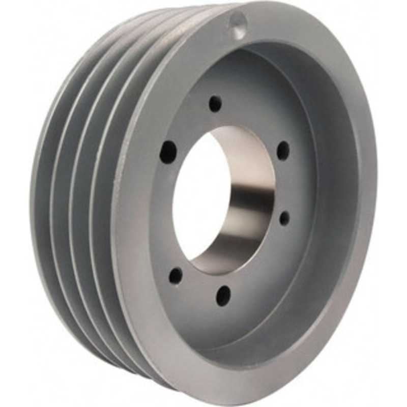 TB Woods 4 Groove, 7/8 to 3-1/2 Bore Diam, 9-3/4 Outside Diam, QD Bushed V Belt Sheave 9.8 5V Diam Belt Pitch 5V9754 – 55520464