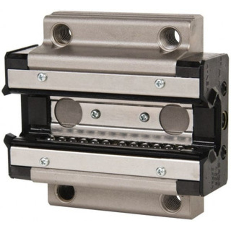 THK 98mm L x 90mm W x 35mm H, 52mm Transverse Hole Spcg, 72mm Lateral Hole Spcg, 4 Way HSR Block 31mm Overhang, 28 Kn Dynamic Capacity, M10 Hole, 46.8 kn Static Load Rating, 42 High Assembly HSR30A1SSGKBLOC – 85502029