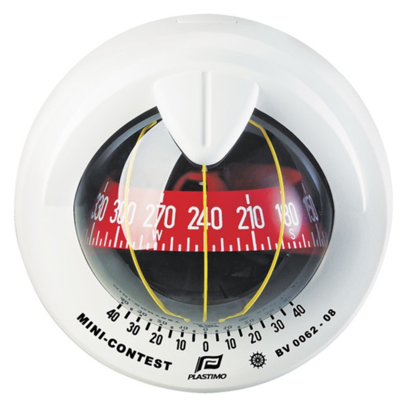 Mini-Contest Sailboat Compass – White with Red Card