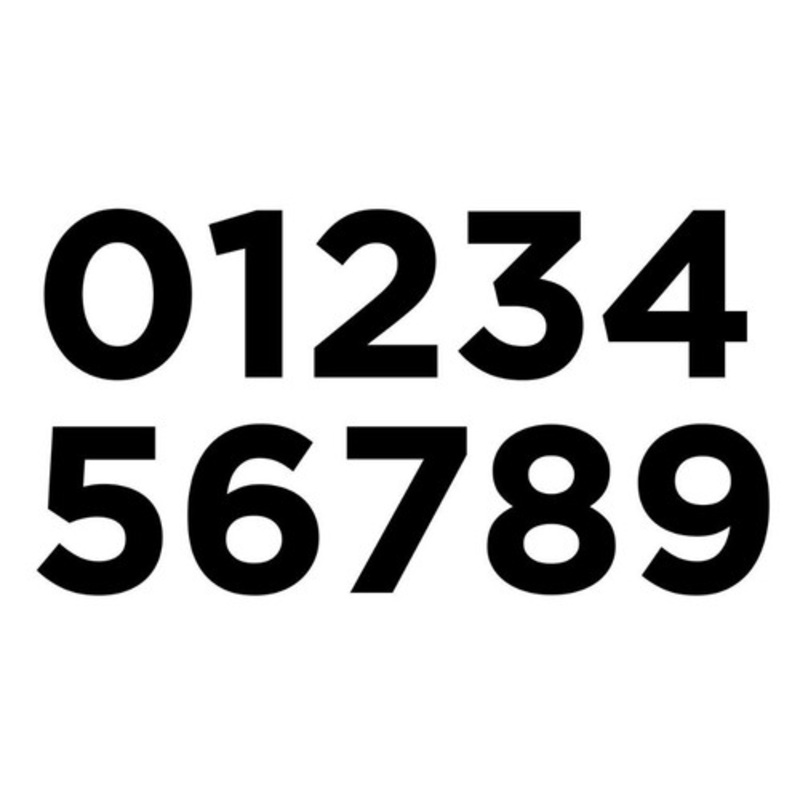 Registration Numbers Black 163mm