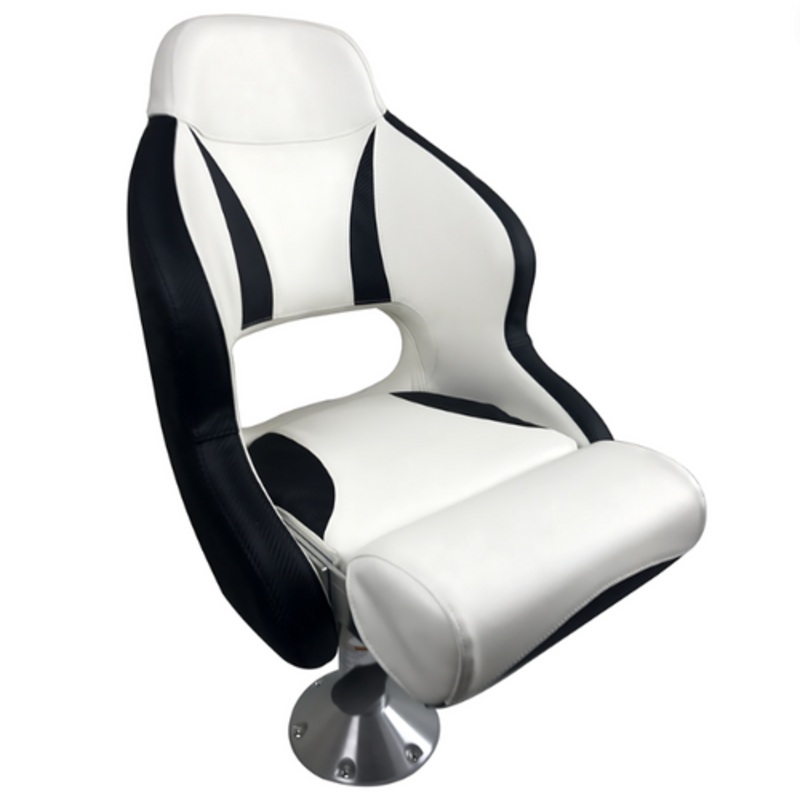 Seat H52 Flip Up White w Carbon Pattern