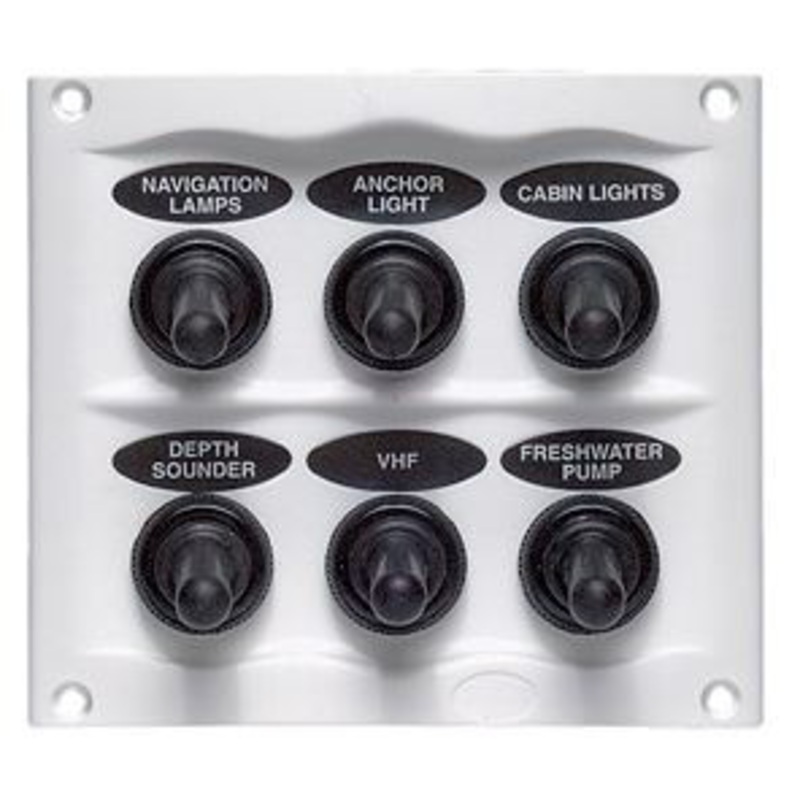 White 6-Way Switch Panel