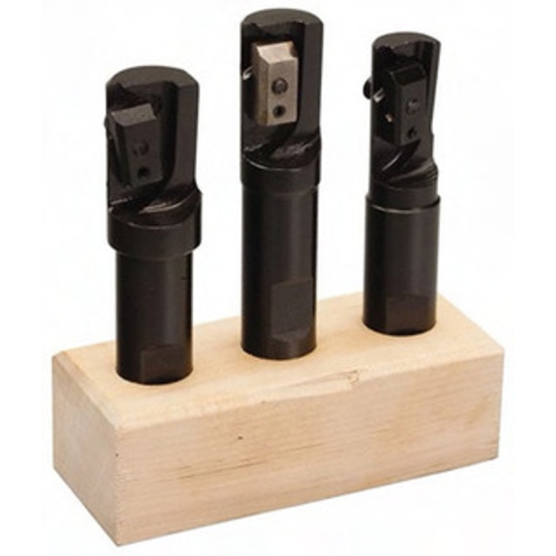 APT 3 Piece 1-1/4, 1-1/2, 2 Tri-Dex Indexable End Mill Set – EM1000