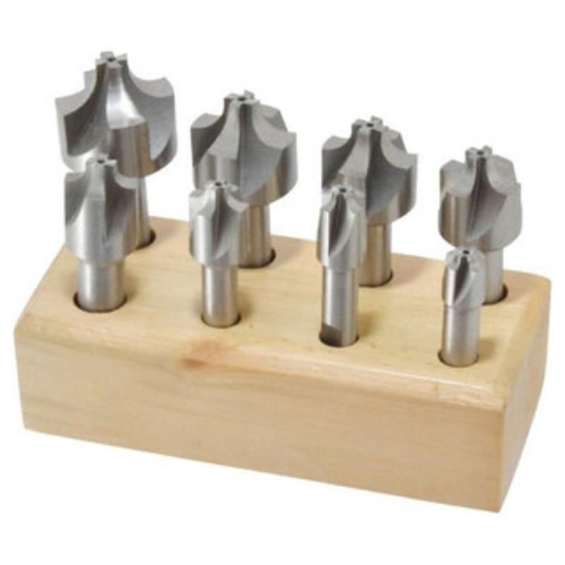 Value Collection Cobalt Corner Rounding End Mill Set, 8 Pieces, 1/16 to 3/8 – 70-152-4