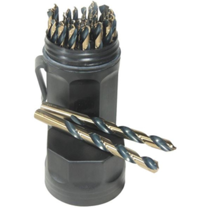Viking 29 Piece 1/16-1/2x 64ths M2 Black/Gold Jobbers Drill Set – 44170