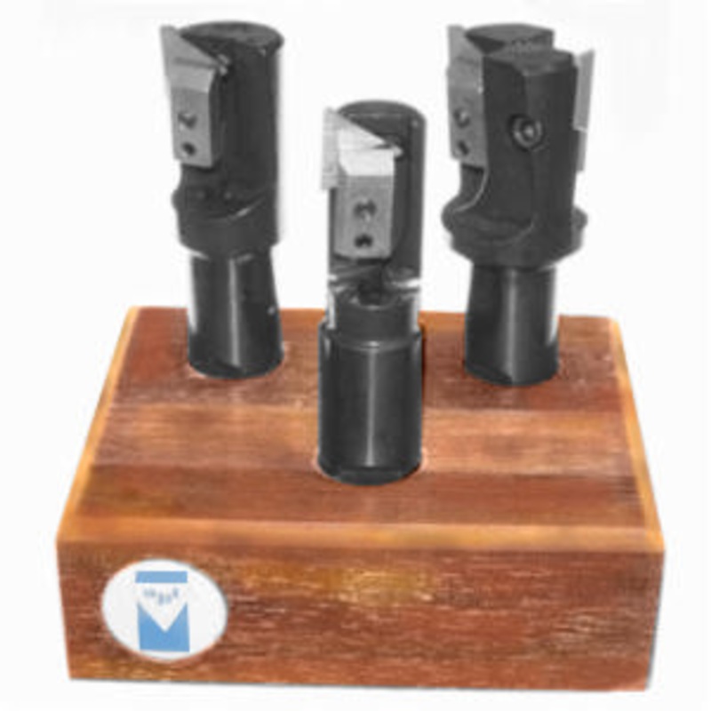 APT 3 Piece 1-1/4, 1-1/2, 2 Tri-Dex Indexable End Mill Set – EMV1000