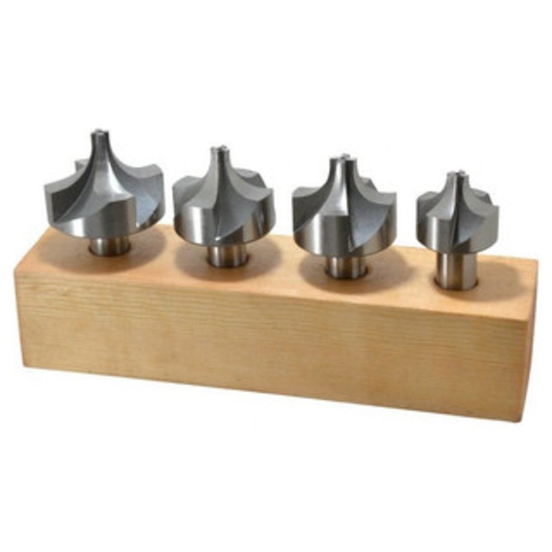 Value Collection HSS Corner Rounding End Mill Set, 4 Pieces, 1/2 to 3/4 – 70-151-6
