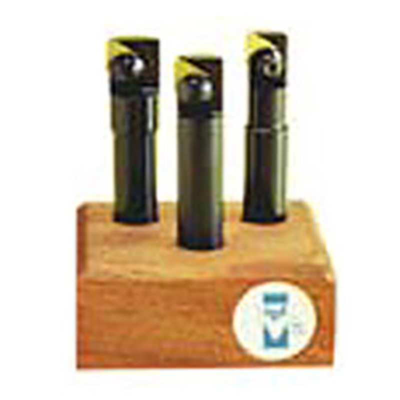 APT 3 Piece 1/2, 9/16, 5/8 Miniature Tri-Dex Indexable End Mill Set – EMM500
