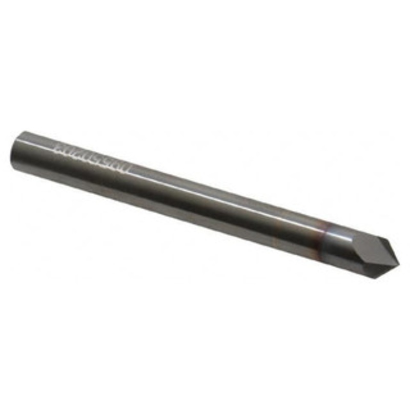 Accupro Single End 2-Flute TiCN Coated 90 End Chamfer Mill, 1/4 Size, 2-1/2 OAL – 37-336-5