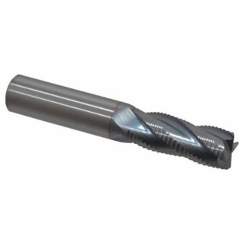 Accupro 4-Flute High Performance TiCN Coated Fine Tooth Roughing End Mill, 1/2 Size, 1-1/4 LOC, 3 OAL – 37-252-4