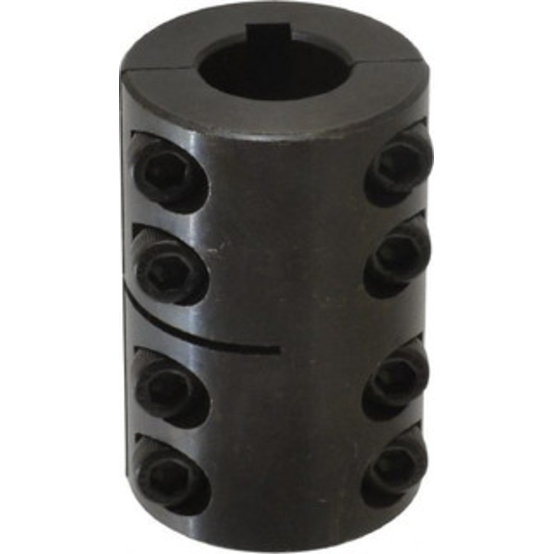 Climax 20mm Inside x 42mm Outside Diam, Metric Two Piece Clamping Rigid Coupling with Keyway 65mm Long x 6mm Keyway Width x 2.8mm Keyway Depth 2MISCC-20-20-KW – 60062734