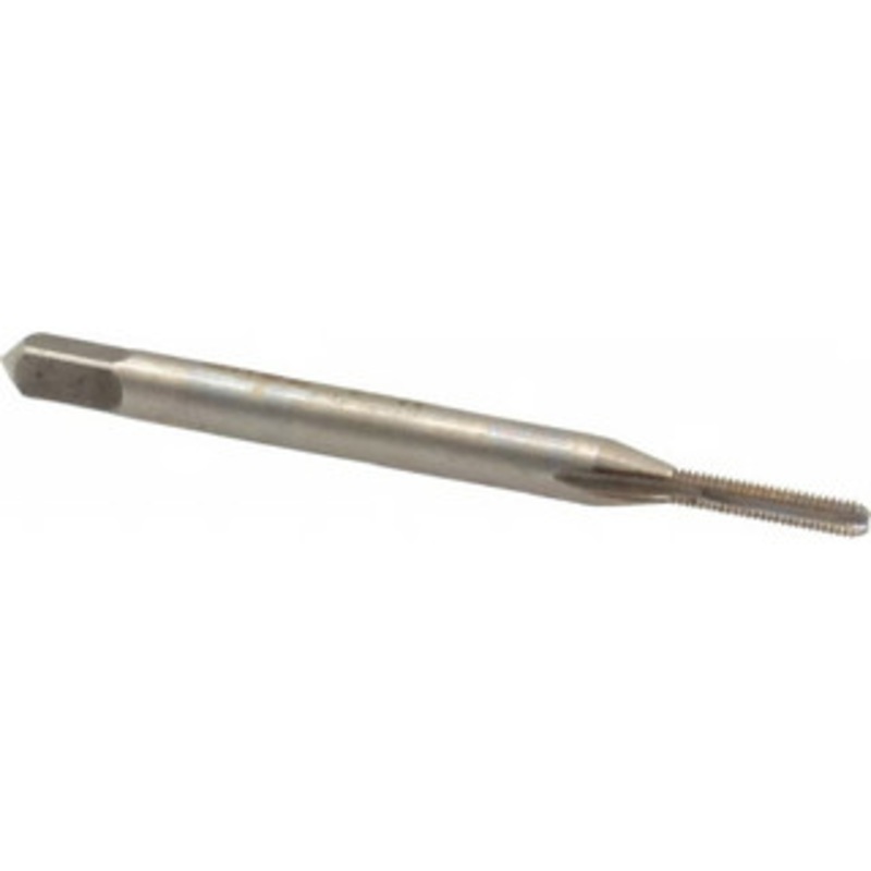 Value Collection HSS Spiral Point Bottoming Chamfer Tap, #1-72 UNF, 2 Flutes, 3B Class of Fit, HSS, Bright/Uncoated Coated, 3/8 Thread Length, Right Hand, H1 – 73-388-1