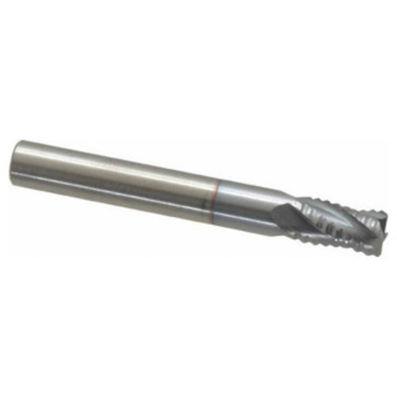 Accupro 4-Flute High Performance TiCN Coated Fine Tooth Roughing End Mill, 1/4 Size, 3/8 LOC, 2 OAL – 37-246-6