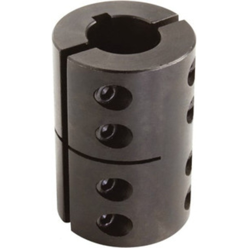Climax 1 Inside x 2 Outside Diam, Two Piece Rigid Coupling with Keyway 3 Long x 1/4 Keyway Width x 1/8 Keyway Depth 2CC-100-100-KW – 37798857