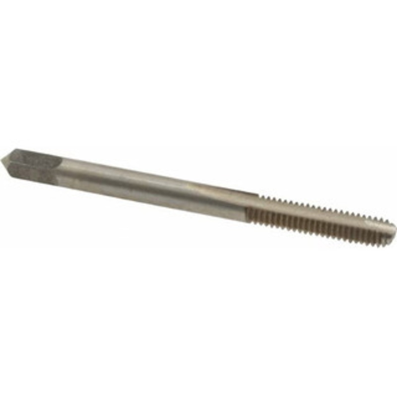 Value Collection HSS Spiral Point Bottoming Chamfer Tap, #8-32 UNC, 2 Flutes, HSS, Bright/Uncoated Coated, 3/4 Thread Length, Right Hand, H1 – 73-392-3