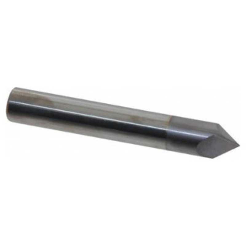 Accupro Single End 2-Flute TiCN Coated 90 End Chamfer Mill, 3/8 Size, 2-1/2 OAL – 37-337-3