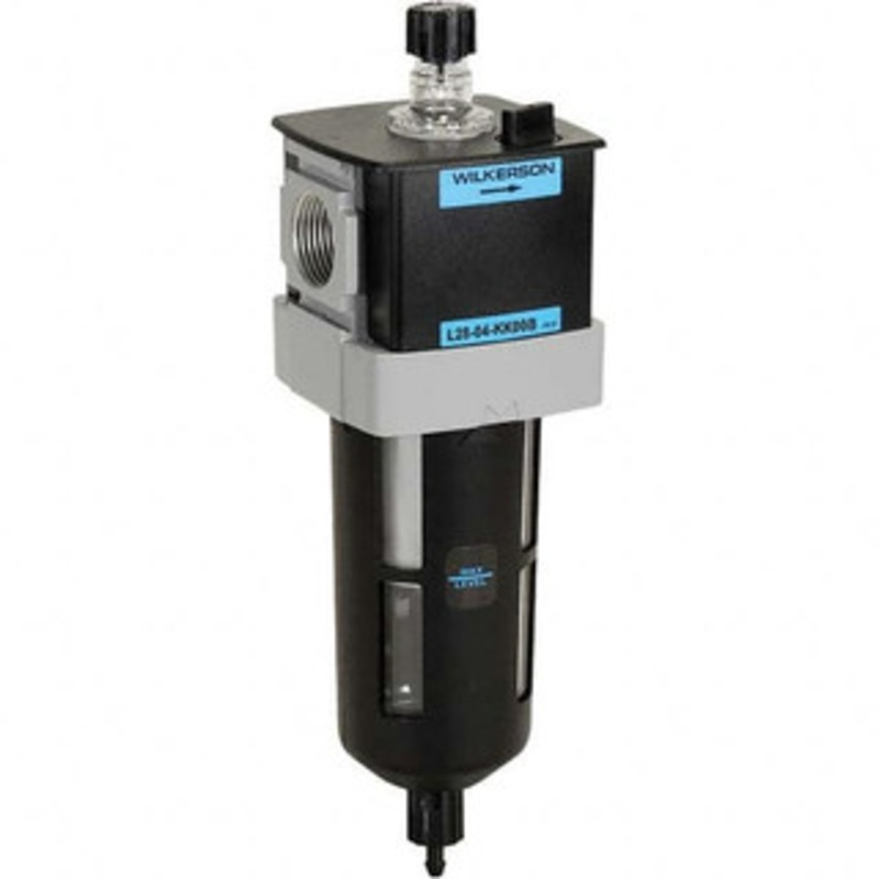 Wilkerson Lubricators, Type: Standard – Modular, Port Size NPT: 3/4, Maximum Working Pressure (psi): 150, Body Material: Aluminum Die Cast, Bowl Material: Polycarbonate, Cubic Feet per Minute: 150.00 L28-06-KK00B – 15973407
