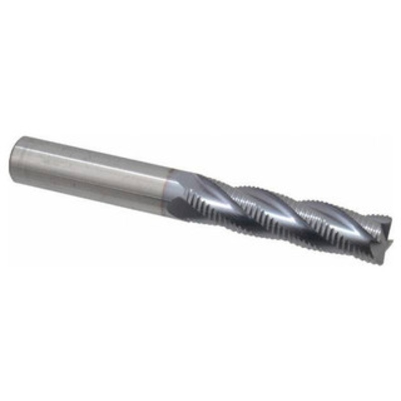 Accupro 4-Flute High Performance TiCN Coated Fine Tooth Roughing End Mill, 1/2 Size, 2 LOC, 4 OAL – 37-253-2