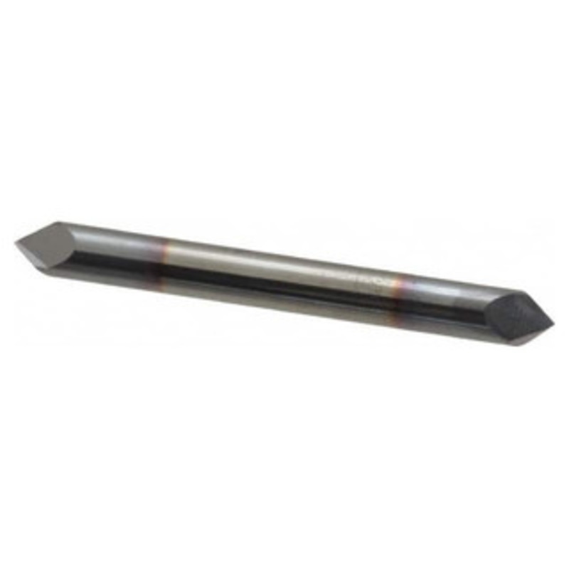 Accupro Double End 2-Flute TiCN Coated 90 End Chamfer Mill, 1/4 Size, 2-1/2 OAL – 37-312-6