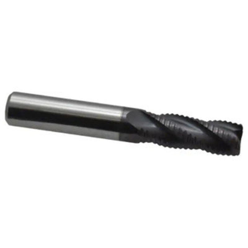 Accupro 4-Flute High Performance AlTiN Coated Fine Tooth Roughing End Mill, 3/8 Size, 1 LOC, 2-1/2 OAL – 37-263-1