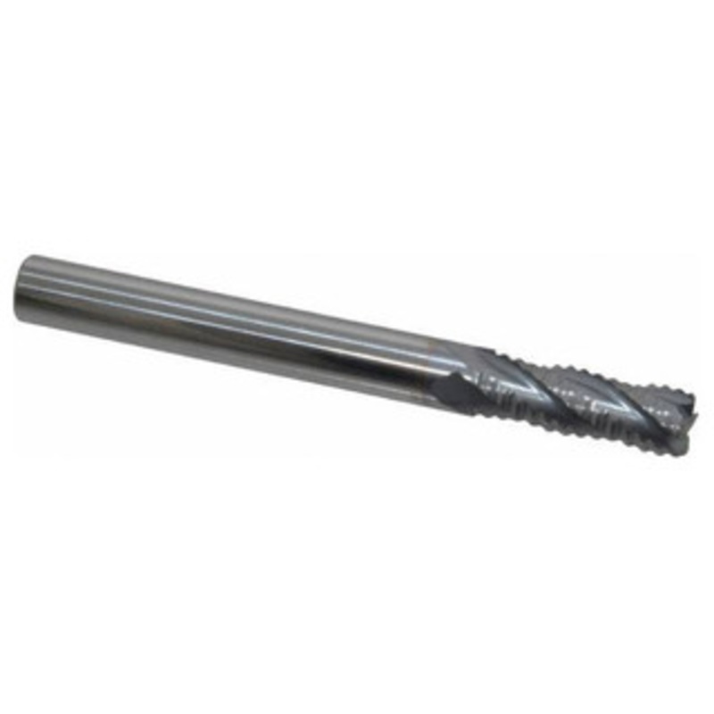 Accupro 4-Flute High Performance TiCN Coated Fine Tooth Roughing End Mill, 1/4 Size, 3/4 LOC, 2-1/2 OAL – 37-247-4