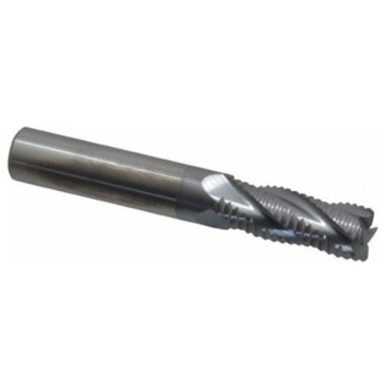 Accupro 4-Flute High Performance TiCN Coated Fine Tooth Roughing End Mill, 3/8 Size, 1 LOC, 2-1/2 OAL – 37-250-8