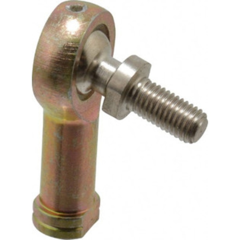 Alinabal 1/4 ID, 3/4 Max OD, 1,650 Lb Max Static Cap, Spherical Rod End 1/4-28 LH, 3/8 Shank Diam, 3/4 Shank Length, Steel with Molded Nyloy Raceway PFSL4G – 73202012