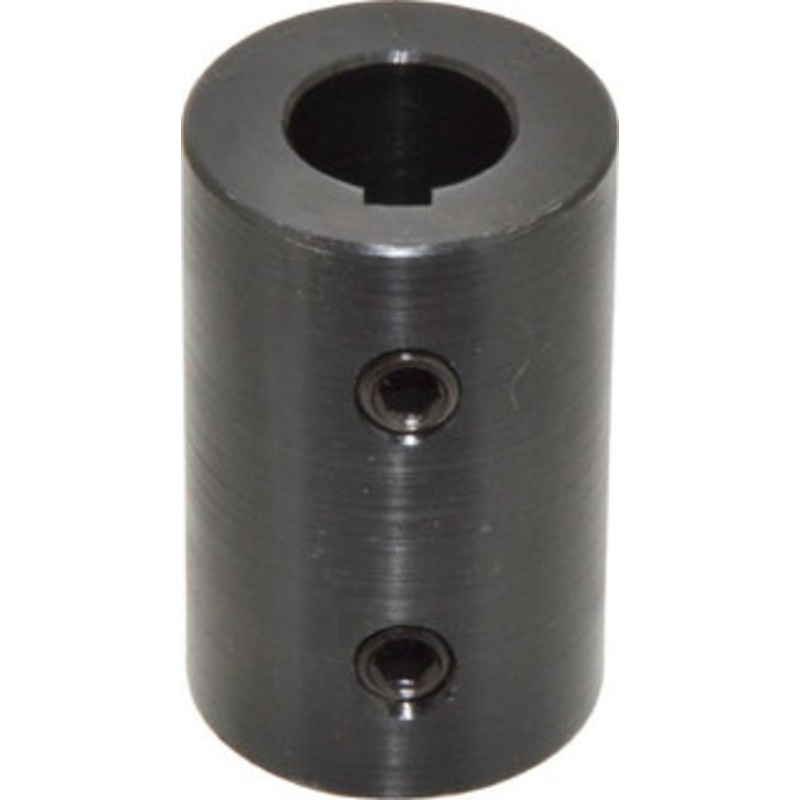 Climax 5/8 Inside x 1-1/4 Outside Diam, Mild Steel Set Screw Rigid Coupling with keyway 2 Long x 3/16 Keyway Width x 3/32 Keyway Depth RC-062-KW – 35465780