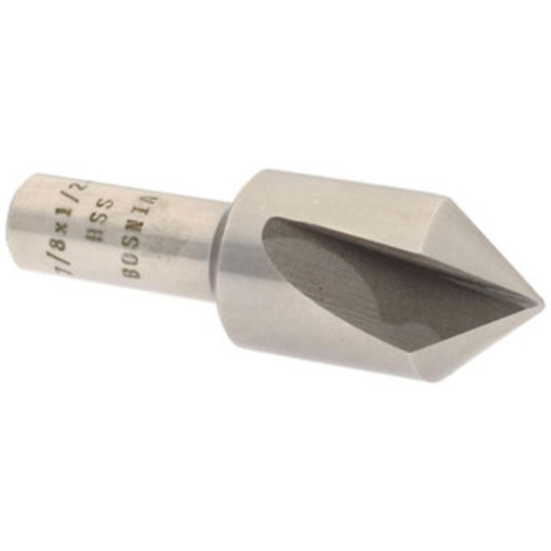 Value Collection HSS 3 Flute Countersink, 7/8 Head Diameter, 82 Angle, 1/2 Shank Diameter – 73-466-5
