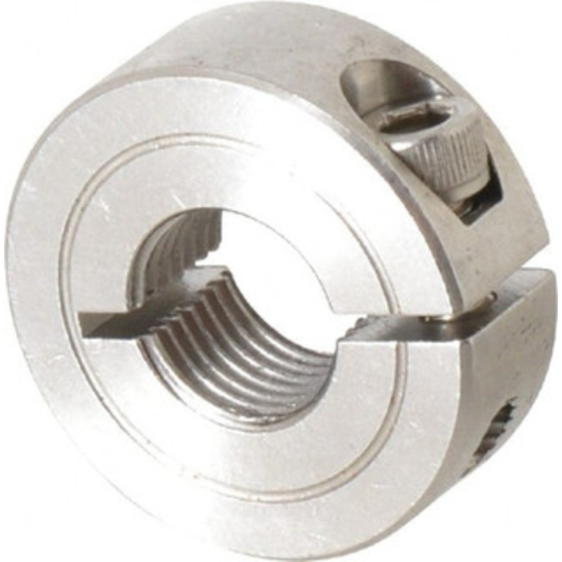 Climax 1/2-20 Thread, Stainless Steel, One Piece Threaded Shaft Collar 1-1/8 Outside Diam, 13/32 Wide ISTC-050-20-S – 35463199