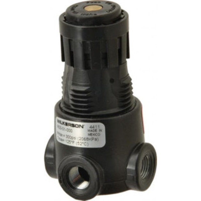 Wilkerson 1/8 NPT 2 – 125 psi Miniature Zinc Regulator 300 Max Supply psi, 13 CFM, 32 to 125F, 1.65 Wide x 2.88 High R03-01-000 – 01004902