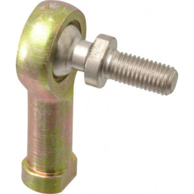 Alinabal 1/4 ID, 3/4 Max OD, 1,650 Lb Max Static Cap, Spherical Rod End 1/4-28 RH, 3/8 Shank Diam, 3/4 Shank Length, Steel with Molded Nyloy Raceway PFS4G – 73202129