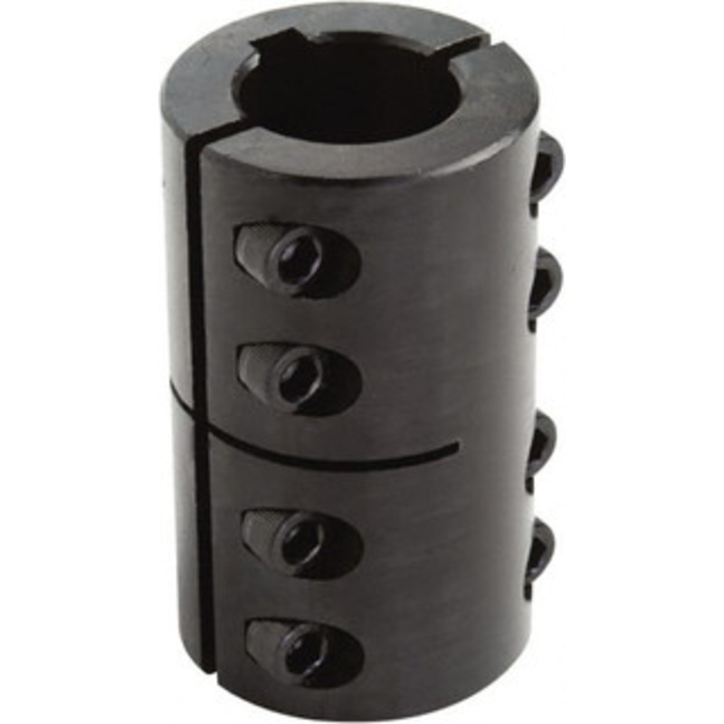 Climax 1-1/2 Inside x 2-5/8 Outside Diam, Two Piece Rigid Coupling with Keyway 3-7/8 Long x 3/8 Keyway Width x 3/16 Keyway Depth 2ISCC-150-100KW – 55552640