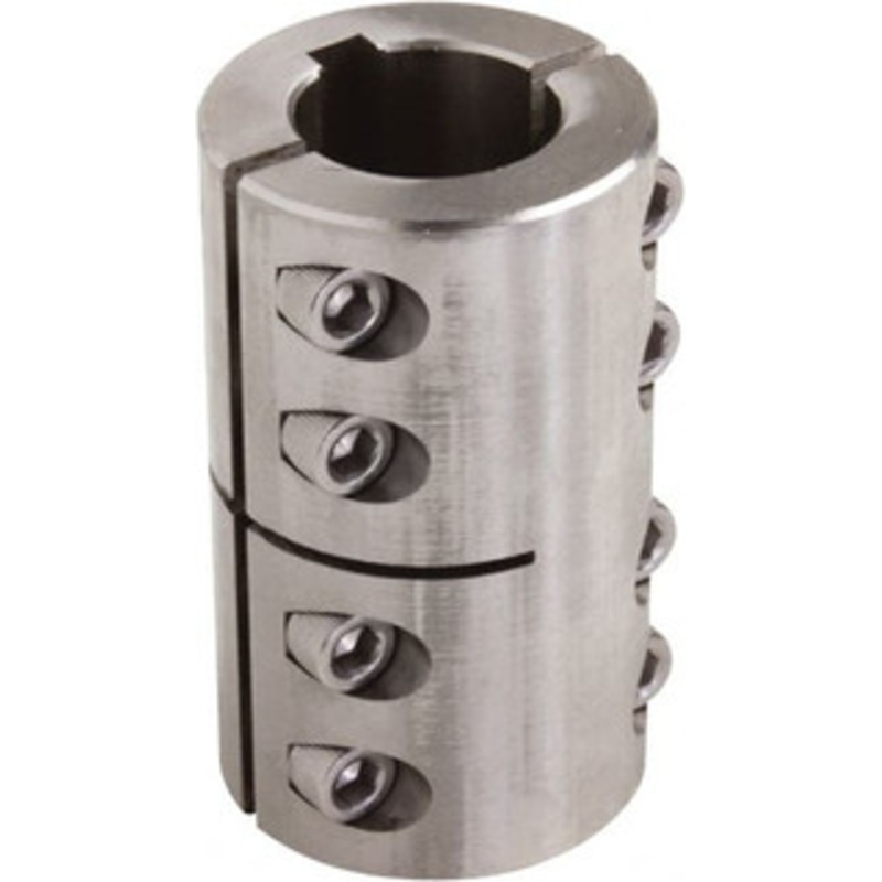 Climax 1-1/2 Inside x 2-5/8 Outside Diam, Two Piece Rigid Coupling with Keyway 3-7/8 Long x 3/8 Keyway Width x 3/16 Keyway Depth 2ISCC150-100SKW – 55552624