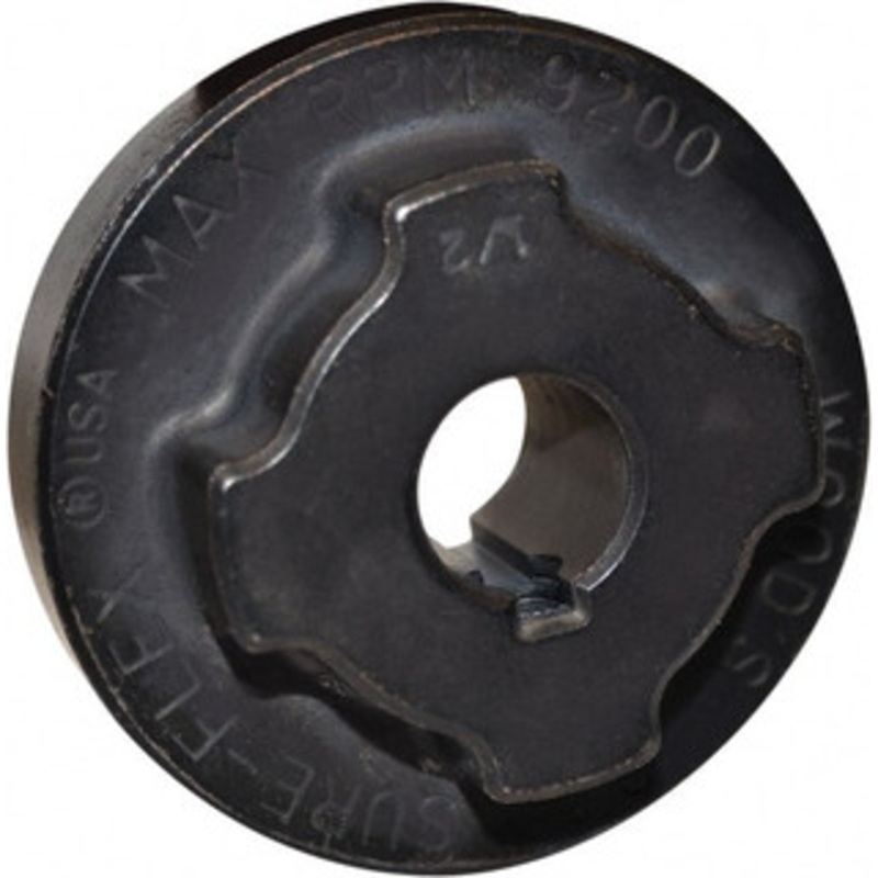 TB Woods 7/8 Max Bore Diam, 3/16 x 3/32 Keyway Width x Depth, 3-1/4 Hub, 5 Flexible Coupling Flange 3-1/4 OD, 1-3/64 OAL, Sintered Steel, Type J 5J78 – 53903233