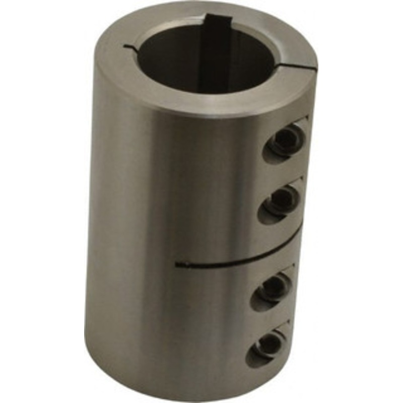 Climax 1-1/4 Inside x 2-1/16 Outside Diam, One Piece Split Clamping Collar with Keyway 3-1/4 Long x 1/4 Keyway Width x 1/8 Keyway Depth ISCC-125-125SKW – 70546239
