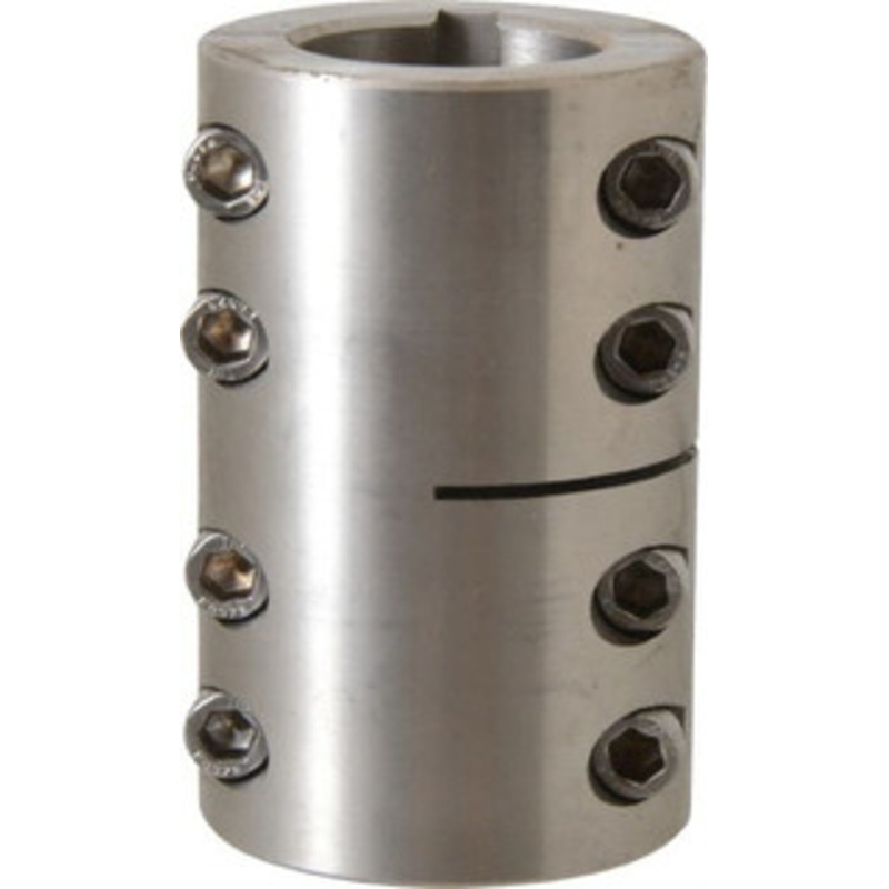 Climax 1-1/4 Inside x 2-1/16 Outside Diam, Two Piece Rigid Coupling with Keyway 3-1/4 Long x 1/4 Keyway Width x 1/8 Keyway Depth 2ISCC125-125SKW – 75242222