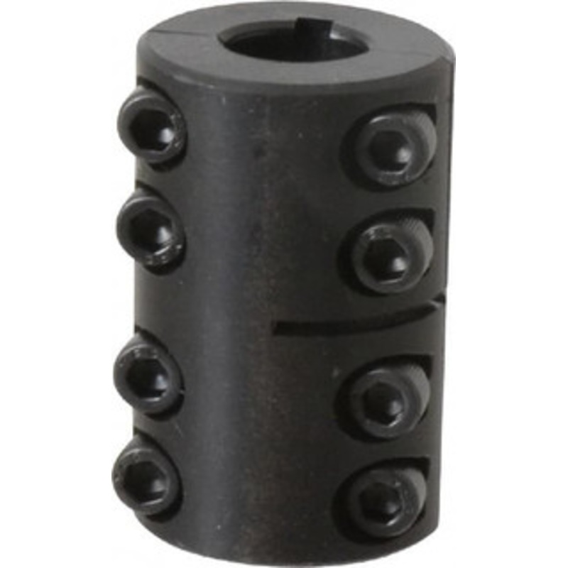 Climax 1/2 Inside x 1-1/8 Outside Diam, Two Piece Rigid Coupling with Keyway 1-3/4 Long x 1/8 Keyway Width x 1/16 Keyway Depth 2ISCC-050-050KW – 75241836